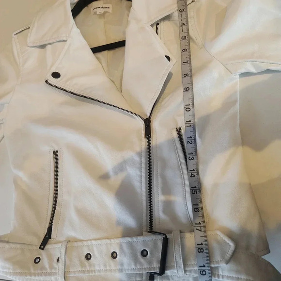 Superdown Faux Leather Moto Jacket White Womens Size XS. - Picture 9 of 9